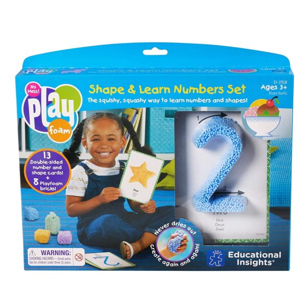 TARJETAS CON PLAYFOAM, NUMEROS Y FIGURAS