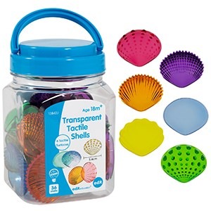 CONCHAS PLASTICAS TRASLUCIDAS, SET DE 36