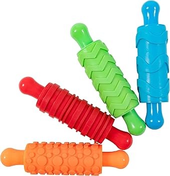 RODILLOS PLASTICOS PARA PINTURA Y PLASTICINA, SET DE 4