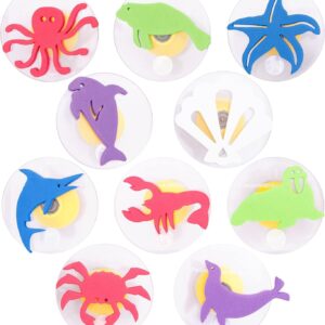 SELLOS GDES ANIMALES DEL MAR, SET DE 10