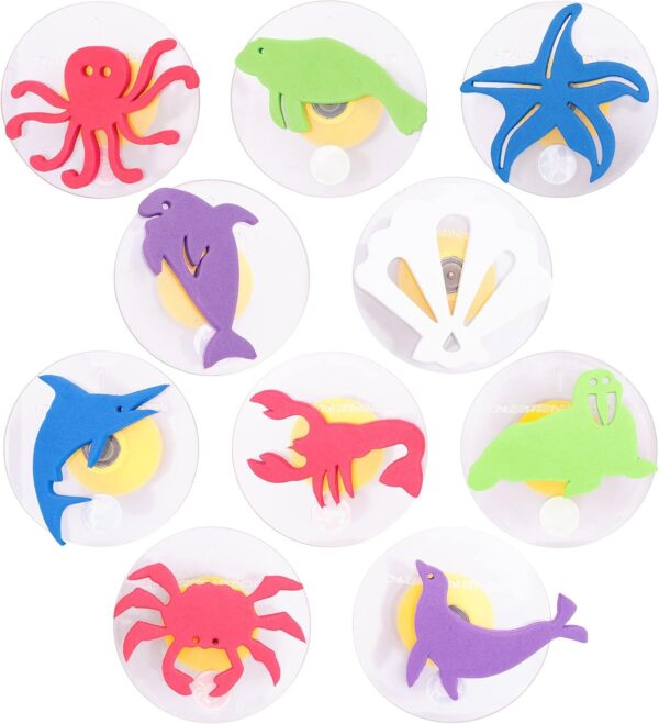 SELLOS GDES ANIMALES DEL MAR, SET DE 10