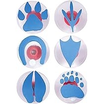 SELLOS GDES HUELLAS ANIMALES, SET DE 6