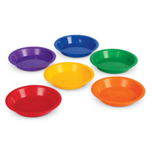 TAZONES PLASTICOS DE COLORES, SET DE 6