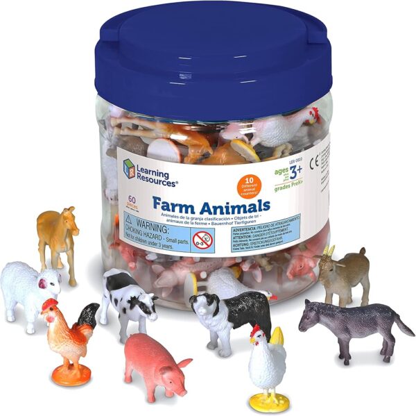 COUNTERS PLASTICOS REALES, SET 60PZ GRANJA