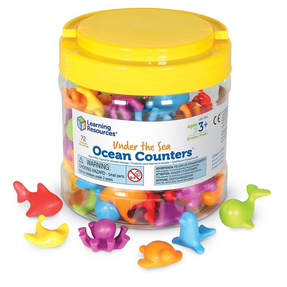 COUNTERS PLASTICOS, SET DE 72 OCEANO