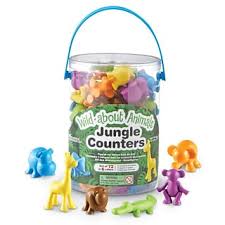 CONTADORES PLASTICOS JUNGLA, SET DE 72PZ