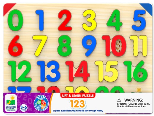 ROMPECABEZAS DE MADERA LIFT & LEARN NUMBERS