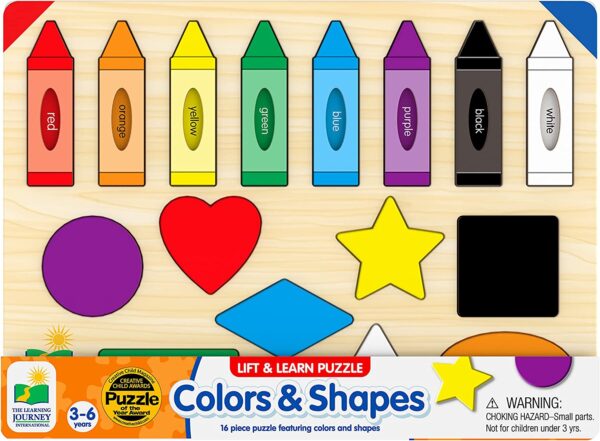 ROMPECABEZAS DE MADERA LIFT & LEARN COLORS & SHAPES