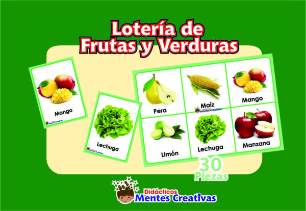 Lotería de Frutas y Verduras